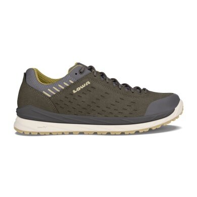 Lowa Everyday Travel Shoes Malta Low GTX (suede leather, waterproof) olive green/mustard Men