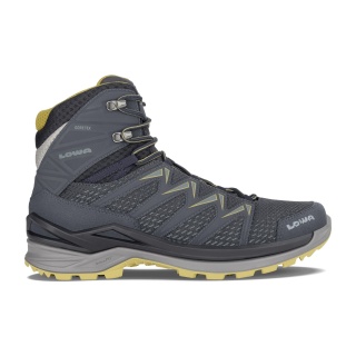 Lowa Hiking-Travel Shoes Innox Pro Mid GTX (All-Terrain, Synthetic/Textile, Waterproof) Steel Blue/Mustard Yellow Men