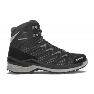 Lowa Hiking-Travel Shoes Innox Pro Mid GTX (All-Terrain, Synthetic/Textile, waterproof) black/grey Men