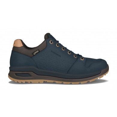 Lowa Everyday Travel Shoes Locarno Low GTX (Nubuck leather, waterproof) navy blue Men