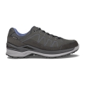 Lowa Hiking-Travel Shoes Toro Pro Low GTX (Velour-Nubuck leather, waterproof) graphite/blue Men