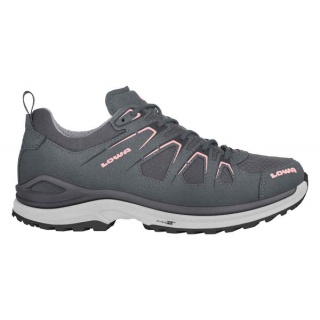 Lowa Hiking Shoes Innox Evo Low GTX (Outdoor Fitness, Microfiber, waterproof) asphalt grey/salmon Women