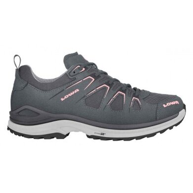 Lowa Hiking Shoes Innox Evo Low GTX (Outdoor Fitness, Microfiber, waterproof) asphalt grey/salmon Women