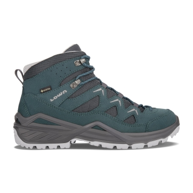 Lowa Hiking Shoes Sirkos Evo Mid GTX (waterproof) petrol blue/silver ladies