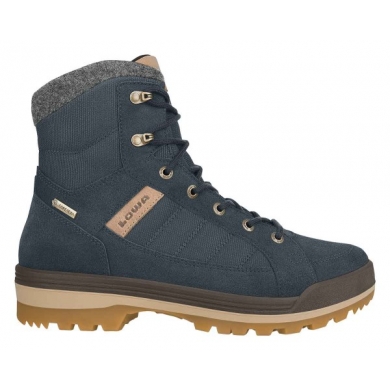 Lowa Winter Boots Isarco III Mid GTX (Suede Leather, Waterproof) Navy Blue Men