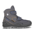 Lowa Winter Shoes Milo GTX (waterproof) anthracite gray/blue Kids