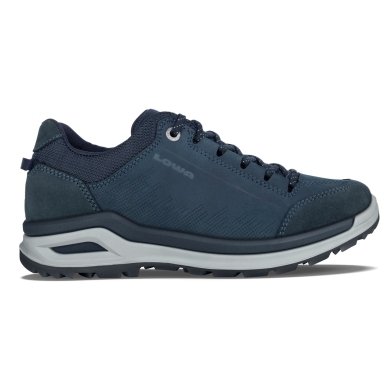 Lowa Everyday Travel Shoes Ascona LO GTX (Nubuck Leather, Waterproof) Navy Blue Ladies