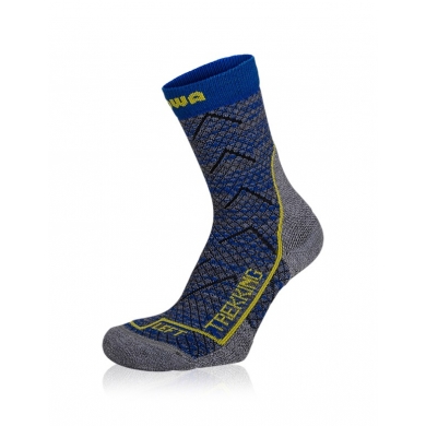 Lowa Hiking-Trekking Socks (Merino Wool, Honeycomb Structure) Blue Kids - 1 Pair