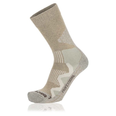 Lowa Hiking Sock Crew 3-Season Pro (Cotton, high comfort) desert beige - 1 Pair