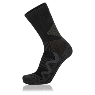 Lowa Hiking Sock Crew 3-Season Pro (Cotton, high comfort) black - 1 pair