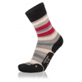 Lowa Day Sock Crew Everyday (Merino/Cotton) beige/red striped - 1 pair