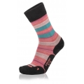 Lowa Day Sock Crew Everyday (Merino/Cotton) pink/turquoise striped - 1 Pair