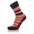 Lowa Day Sock Crew Everyday (Merino/Cotton) pink/black striped - 1 pair