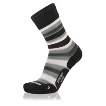 Lowa Day Sock Crew Everyday (Merino/Cotton) grey/black striped - 1 pair