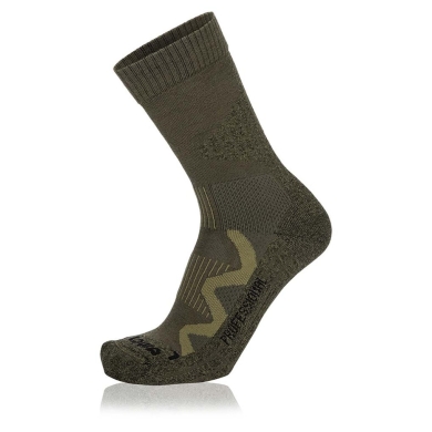 Lowa Hiking Sock Crew 4-Season Pro (Merino wool, high comfort) dark green - 1 pair