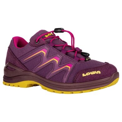 Lowa Hiking Shoes Maddox Low GTX Junior (Textile/Synthetic, waterproof) grape/fuchsia Kids