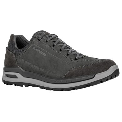 Lowa Everyday Travel Shoes Bellagio Low GTX (Nubuck Leather, Waterproof) Anthracite Grey Men