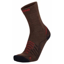 Lowa Hiking Sock Crew Renegade (Merino Wool/Polyamide) mahogany brown - 1 Pair