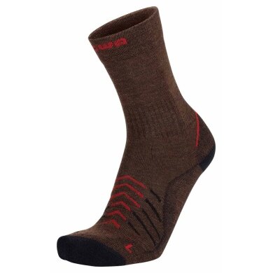 Lowa Hiking Sock Crew Renegade (Merino Wool/Polyamide) mahogany brown - 1 Pair