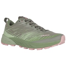 Lowa Trail Running Shoes Amplux (Synthetic, Lightweight) Green/Pink Women