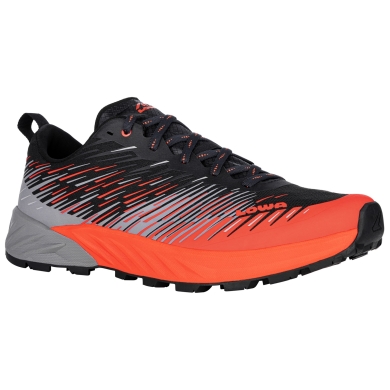 Lowa Trail Running Shoes Amplux (Synthetic, Lightweight) Flame Red/Grey Men