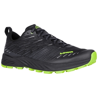 Lowa Trail Running Shoes Amplux (Synthetic, Lightweight) Black/Lime Green Men