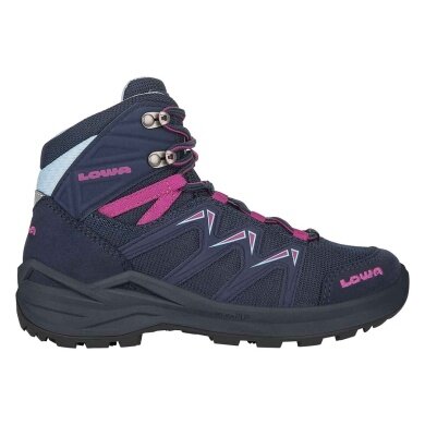 Lowa Hiking-Travel Shoes Innox Pro MID GTX Junior (Synthetic/Textile, waterproof) navy blue/berry Toddlers