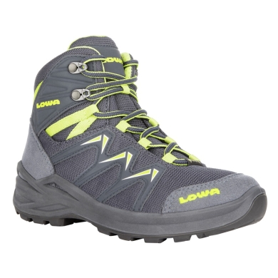 Lowa Hiking Travel Shoes Innox Pro MID GTX Junior (Synthetic/Textile, waterproof) steel blue/lime toddlers