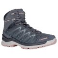 Lowa Hiking-Travel Shoes Innox Pro Mid GTX (All-Terrain, Synthetic/Textile, Waterproof) steel blue/rose Women