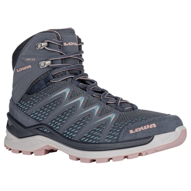 Lowa Hiking-Travel Shoes Innox Pro Mid GTX (All-Terrain, Synthetic/Textile, Waterproof) steel blue/rose Women