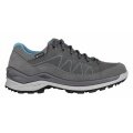 Lowa Hiking-Travel Shoes Toro Pro Low GTX (Velour-Nubuck leather, waterproof) graphite gray/arctic blue Women