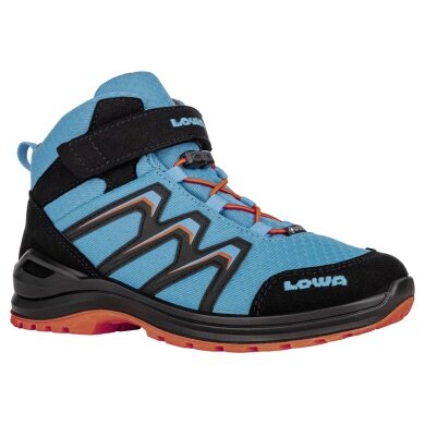 Lowa Hiking Shoes Maddox Mid GTX Junior (Textile/Synthetic, Waterproof) Blue/Orange Kids