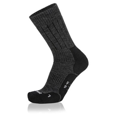 Lowa Hiking Sock Crew Winter (Material Mix, High Comfort) grey/black - 1 Pair