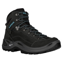 Lowa Renegade Mid GTX Hiking Shoes (All-Terrain, Nubuck Leather, Waterproof) 2024 Asphalt Grey/Turquoise Ladies