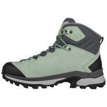 Lowa Hiking Shoes Corvara Mid GTX (Trekking, Suede/Textile, Waterproof) patina green/grey Ladies