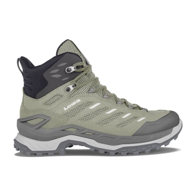 Lowa Hiking Shoes Innovo Mid (Suede/Textile) Sea Grass Green/Grey Ladies