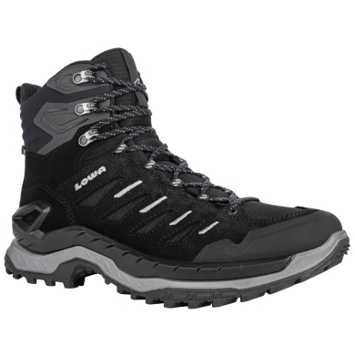 Lowa Hiking Shoes Innovo Mid GTX (All-Terrain, Suede, Waterproof) black/grey Men's