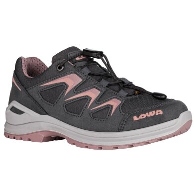 Lowa Hiking Shoes Innox Evo GTX LO (Textile/Synthetic, waterproof) graphite grey/pink Children