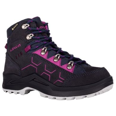 Lowa Hiking Shoes Kody Evo GTX Mid Junior (Suede, Waterproof) Navy Blue/Berry Children