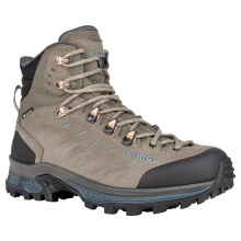 Lowa Hiking Shoes Randir Mid GTX (Trekking, Suede, Waterproof) Stone Brown/Petrol Ladies