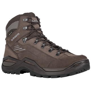 Lowa Hiking Shoes Renegade EVO Mid GTX (All-Terrain, Nubuck Leather, Waterproof) Espresso Brown/Sea Grass Men's