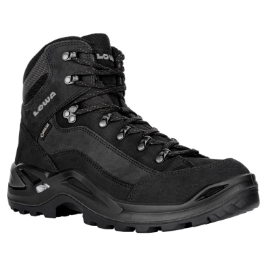 Lowa Hiking Boots Renegade Mid GTX (All-Terrain, Nubuck leather, waterproof) 2024 Deep Black Men's