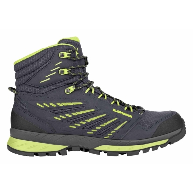 Lowa Hiking Shoes Trek Evo Mid GTX (Trekking, Synthetic/Textile, waterproof) navy blue/lime green Men