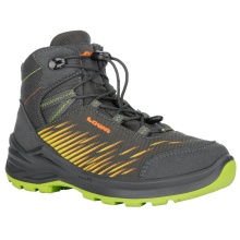 Lowa Hiking Shoes Zirrox GTX MID Junior (Multifunction, waterproof) anthracite gray/flame Kids