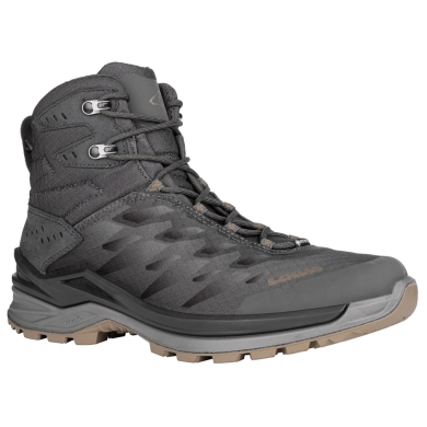 Lowa Hiking Shoes Ferrox Mid GTX (Multifunction, Textile/Synthetic, waterproof) anthracite grey/brown Men