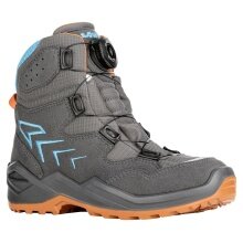 Lowa winter shoes Firo GTX (textile/synthetic, waterproof) anthracite grey/turquoise Children