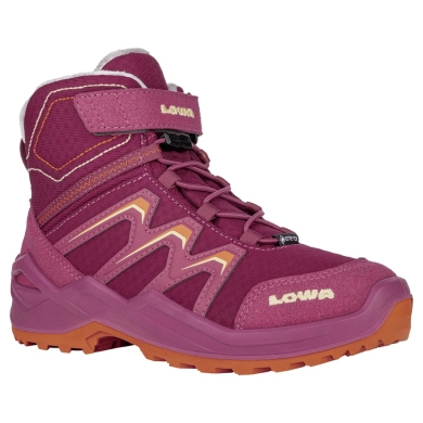 Lowa Winter Shoes Maddox Warm Mid GTX (Textile/Synthetic, waterproof) 2024 pink/orange children