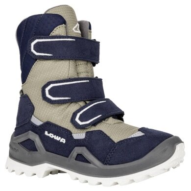 Lowa Winter Shoes Milo Evo GTX High (Textile/Synthetic, waterproof) navy blue/dune Children