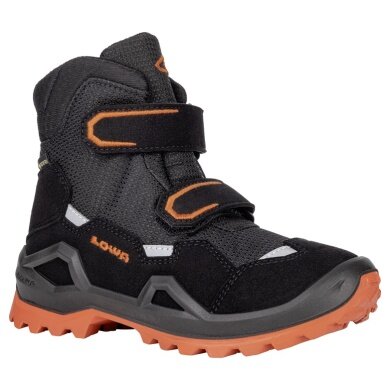 Lowa Winter Shoes Milo Evo Mid GTX (Textile/Synthetic, waterproof) black/orange Children