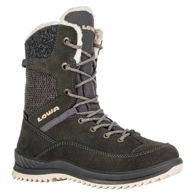 Lowa Winter Boots Bianca GTX (suede leather, waterproof) dark grey/champagne Girls